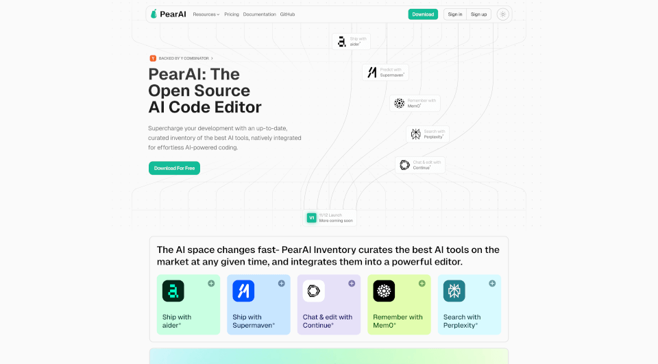 PearAI：开源AI代码编辑器，提升开发效率