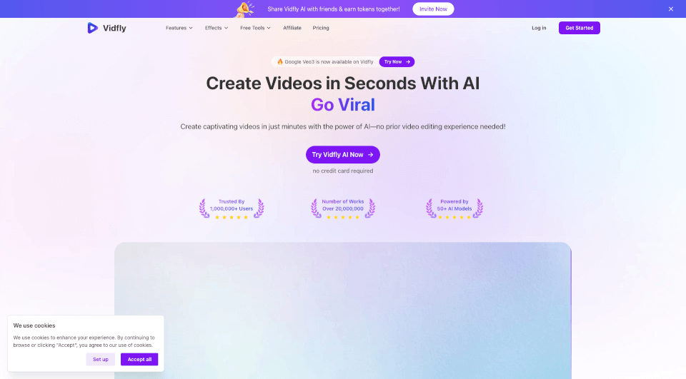 VidflyAI视频生成器：3步搞定专业视频，免剪辑！