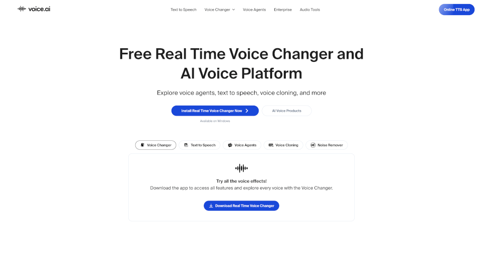 Voice.ai：一款功能强大又免费的实时语音变换器
