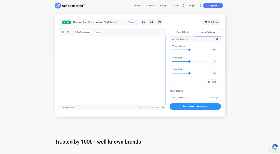 Voicemaker®：超逼真文本转语音工具，支持1000+AI语音