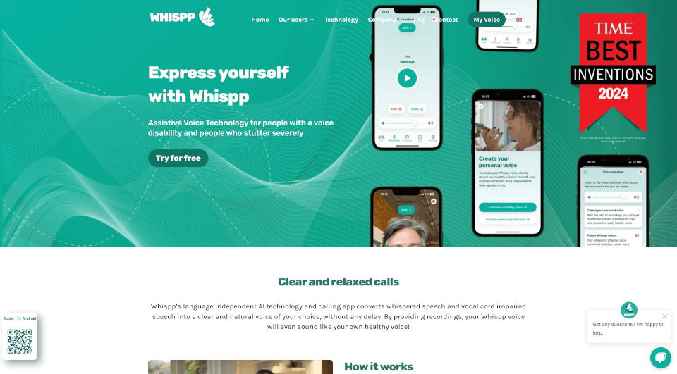 Whispp：为声音障碍者和口吃者设计的语音转换应用