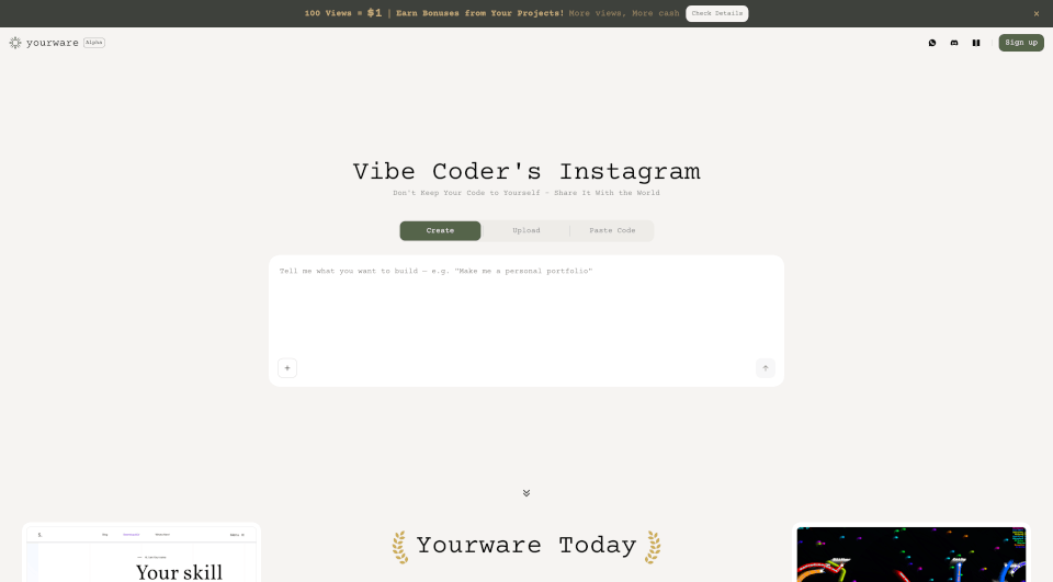 Yourware：1-Click部署工具