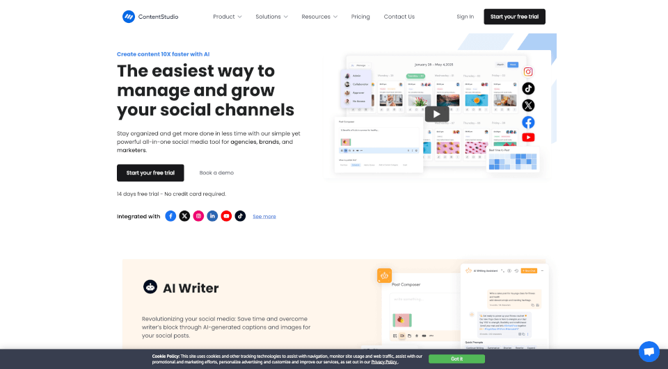 ContentStudio官网：统一社交媒体管理工具