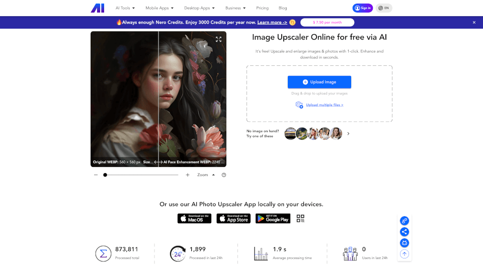 NeroAI图像放大镜：一键放大图像至4K，提升细节质量
