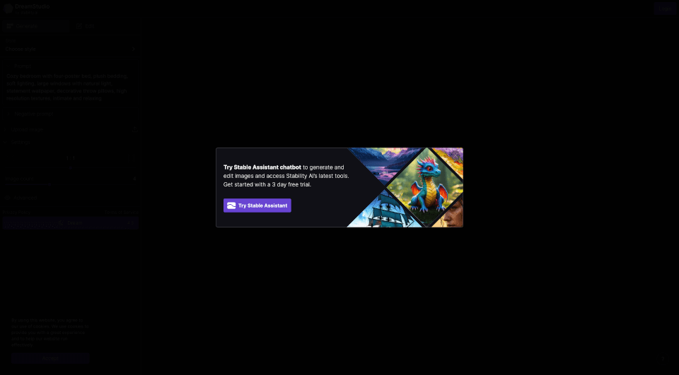 DreamStudio：轻松生成高质量AI图像的创意工具