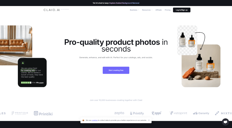 Claid.ai：轻松生成高质量产品照片的AI工具