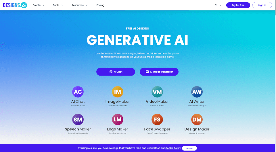 DesignsAI：一站式生成式AI工具，轻松创作专业内容