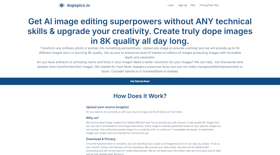 dopepics.io：无需技术技能，轻松制作8K高质量图像