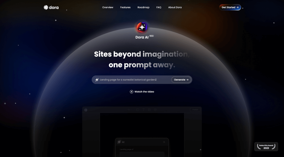 DoraAI：通过简单提示生成3D网站的AI工具