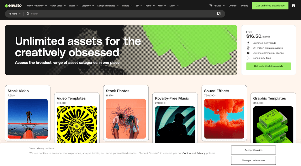 Envato：无限下载创意资源，提升您的创作效率