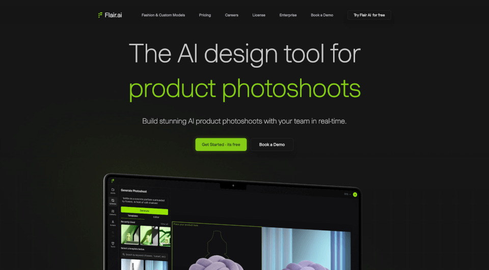 Flair.ai：快速生成高质量AI产品照片的拖放式工具