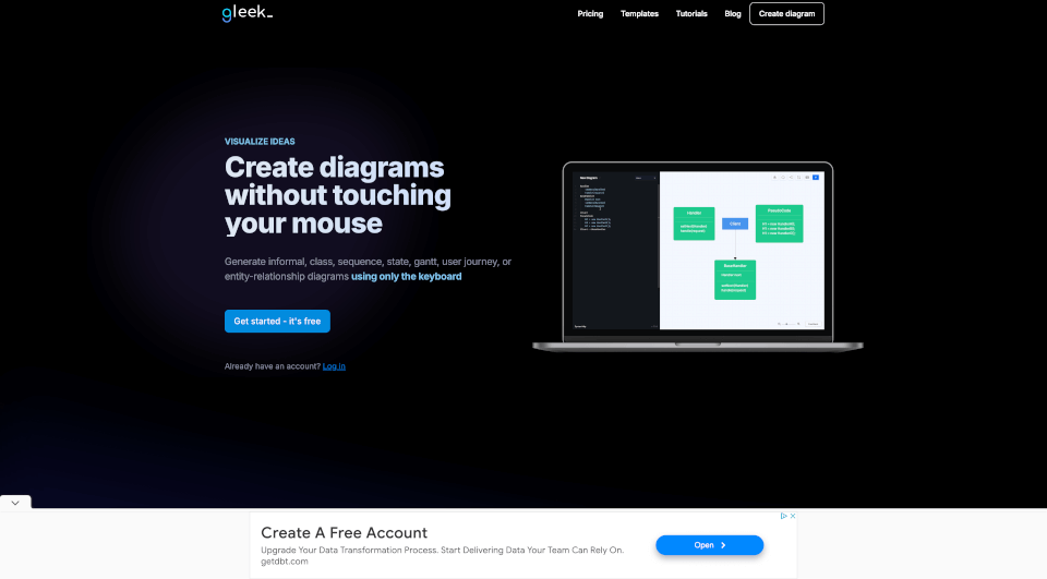 Gleek：无需鼠标，键盘操作快速生成多种图表
