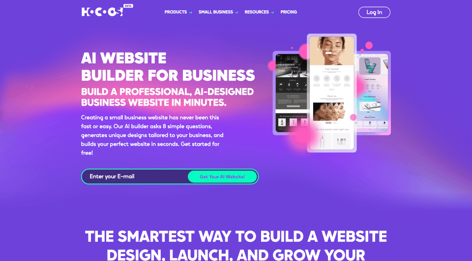 HocoosAI网站构建器：5分钟创建专业网站