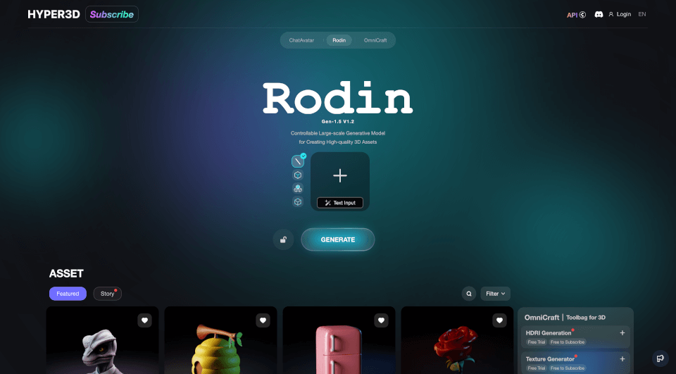 Rodin：免费的AI3D模型生成器
