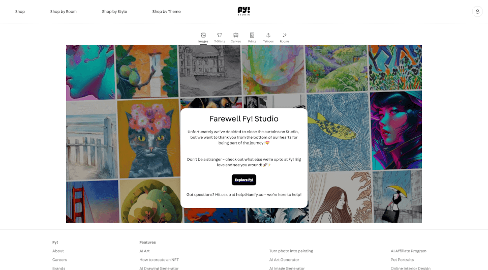 Fy!Studio关闭，探索更多创意产品与AI艺术工具