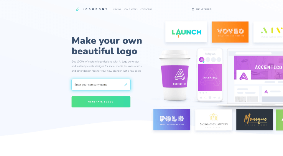 Logopony：AI驱动的在线Logo生成器，快速创建专业Logo