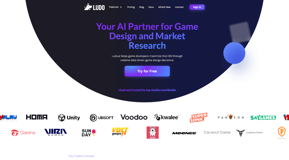 Ludo：为游戏开发者设计的AI驱动平台