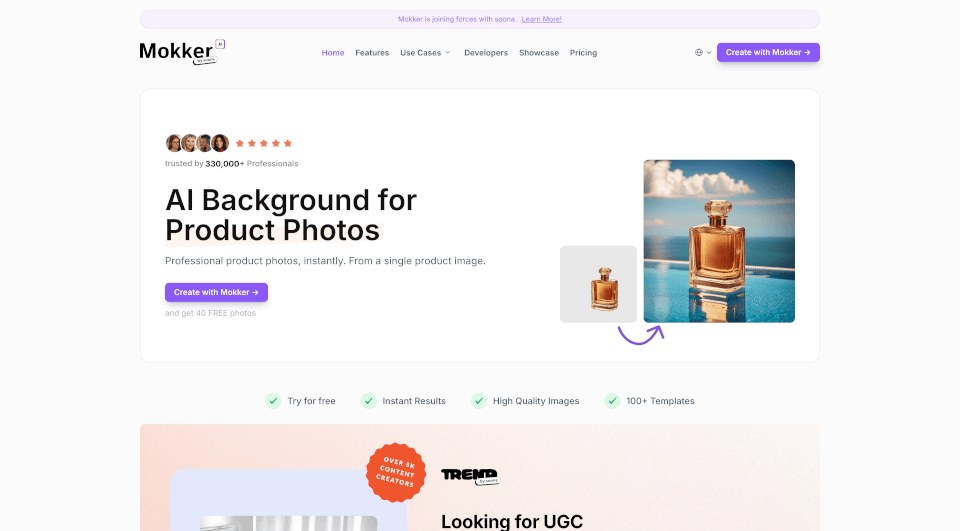 MokkerAI：即时AI背景替换工具，轻松生成专业产品图