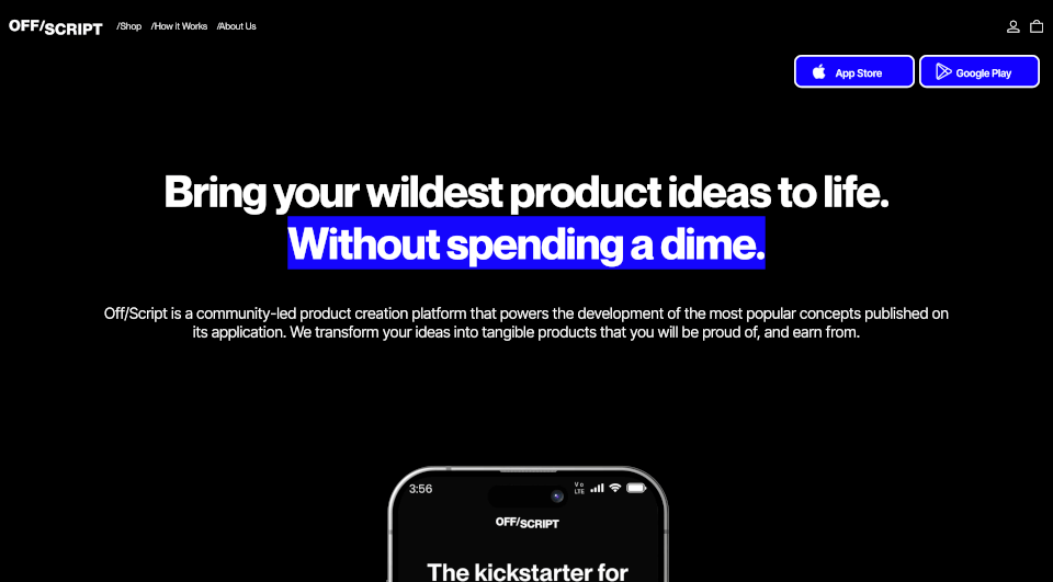 Off/Script：让创意变成现实，无需任何成本