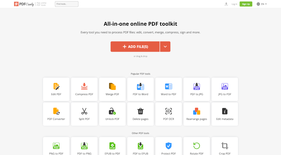 PDFCandy：80+免费在线PDF工具，轻松处理PDF文件