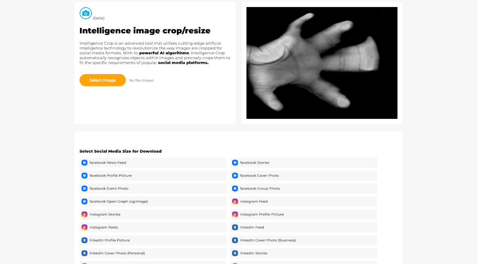 IntelligenceCrop：AI智能图像裁剪工具，优化社交媒体图片展示
