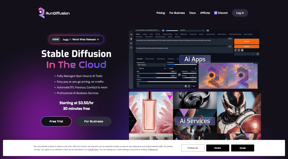 RunDiffusion：云端AI艺术生成工具，快速创作高质量图像