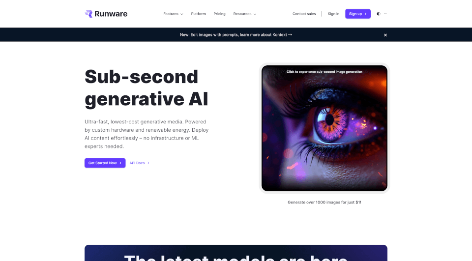 Runware：极速稳定的Stable Diffusion API服务
