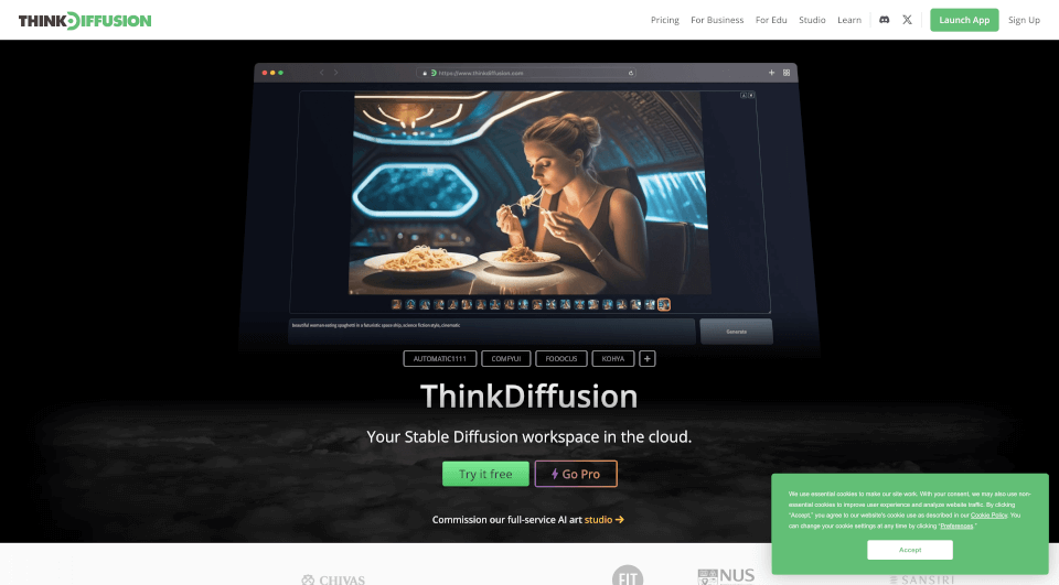 ThinkDiffusion：云端StableDiffusion工作空间，快速启动AI艺术创作