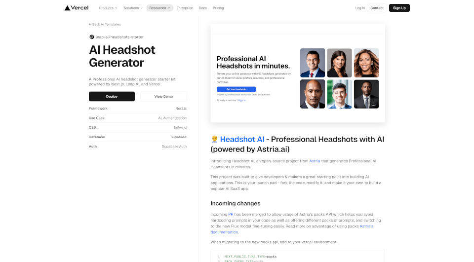 AIHeadshotGenerator：快速生成专业头像的AI工具