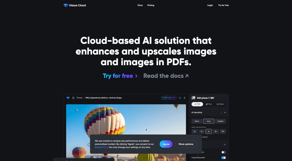 ViesusCloud：AI驱动的图像与PDF增强解决方案