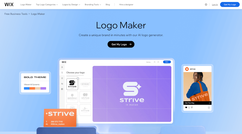 WixLogoMaker：轻松创建个性化标志的AI工具