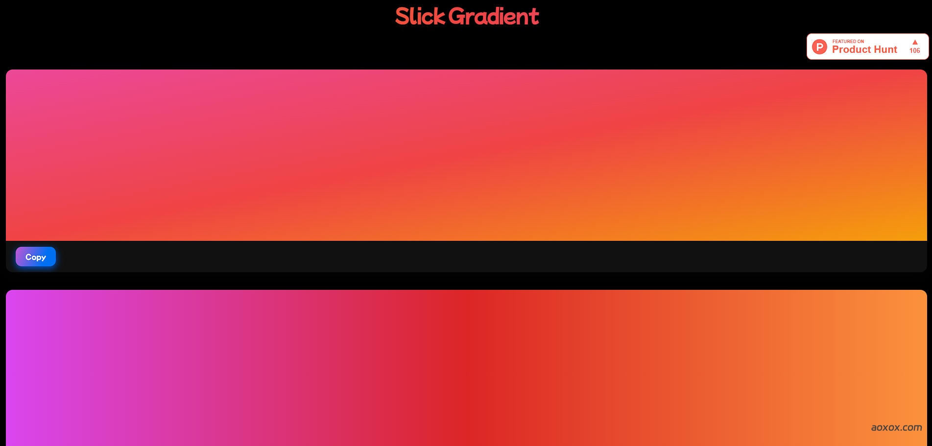 Slick Gradient官网首页