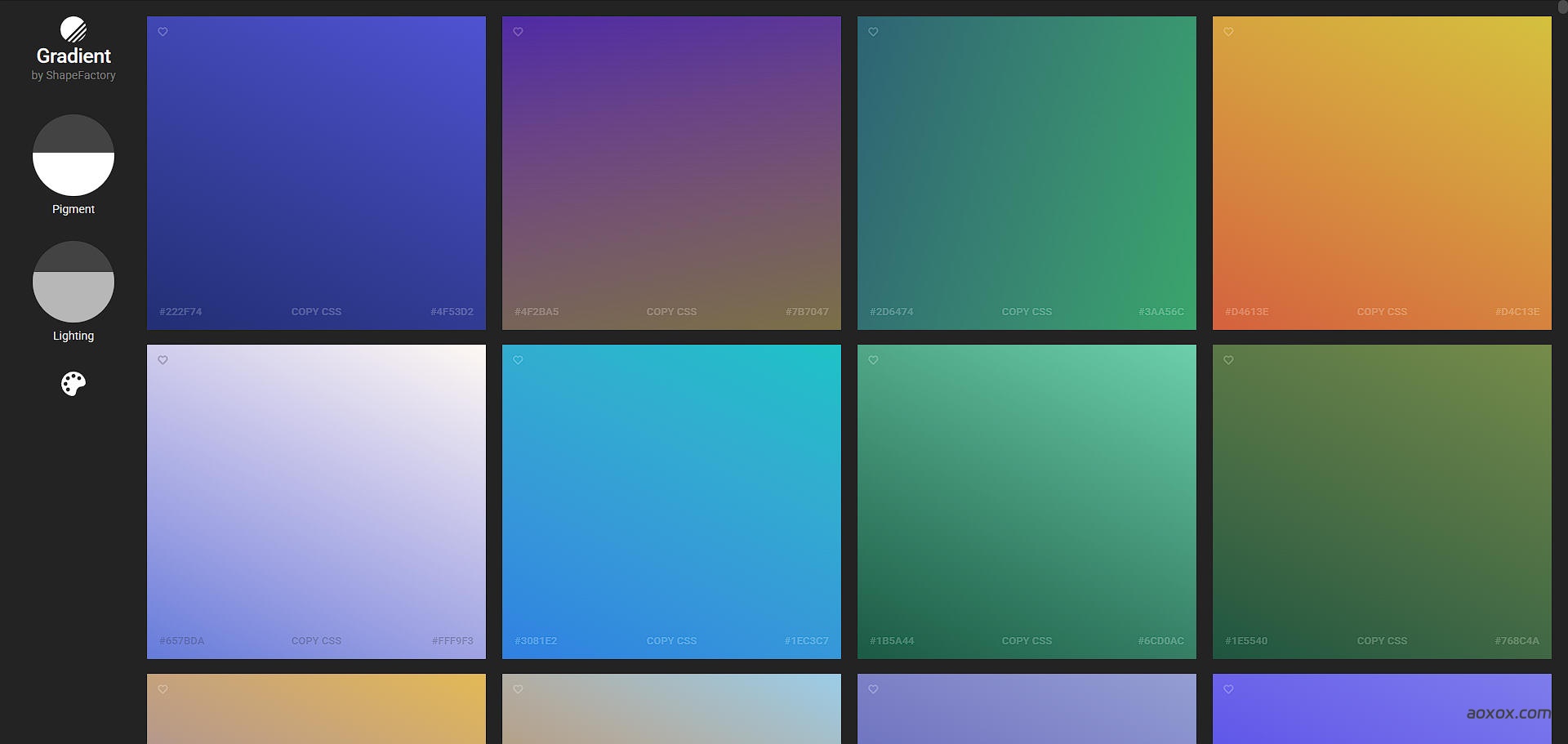 Gradient by ShapeFactory官网首页