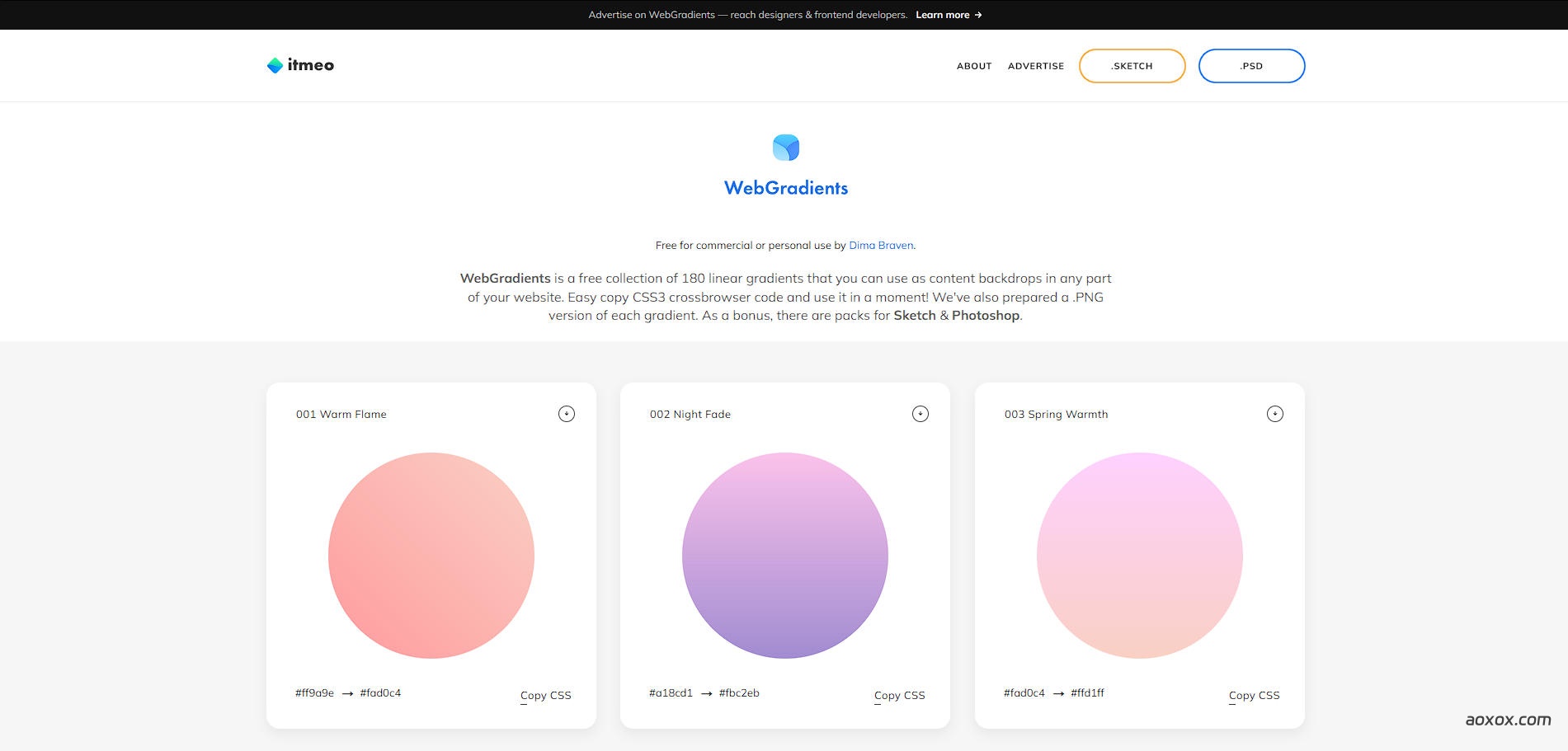 WebGradients官网首页