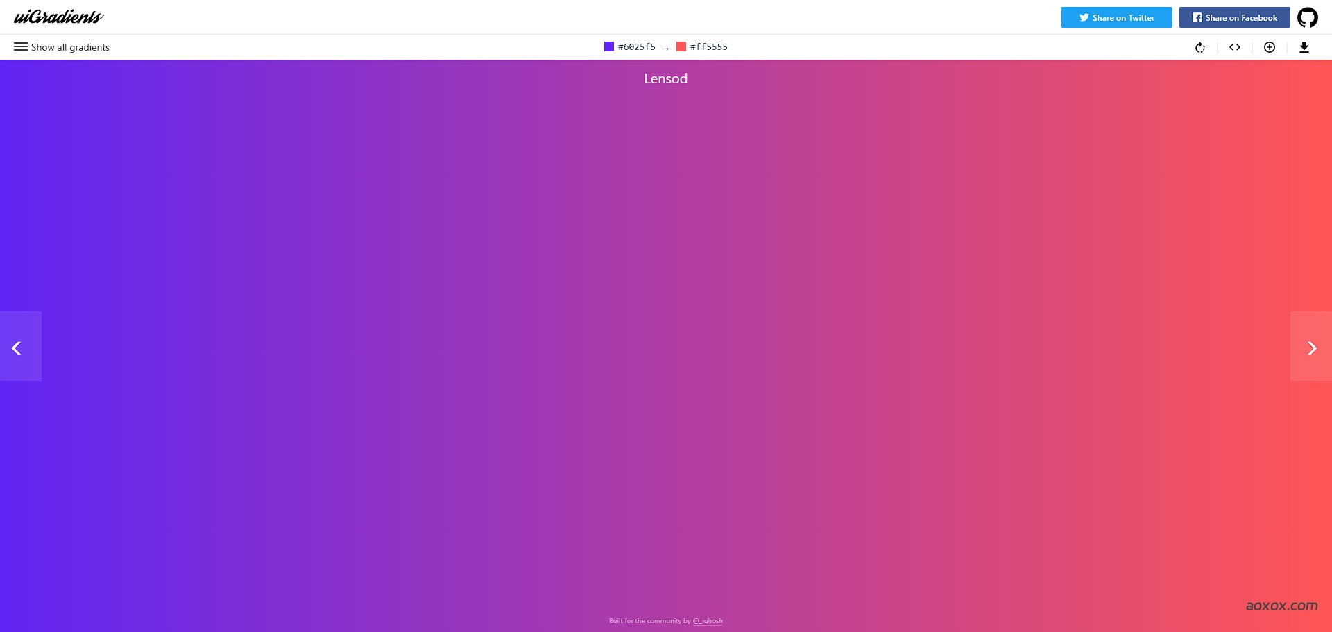 UI Gradients官网首页