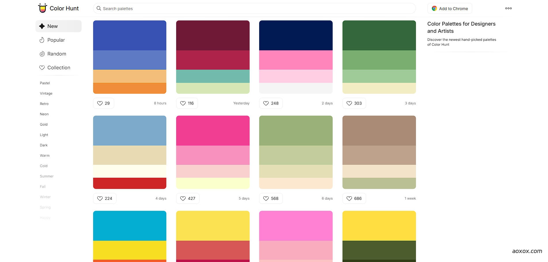 Color Hunt官网首页