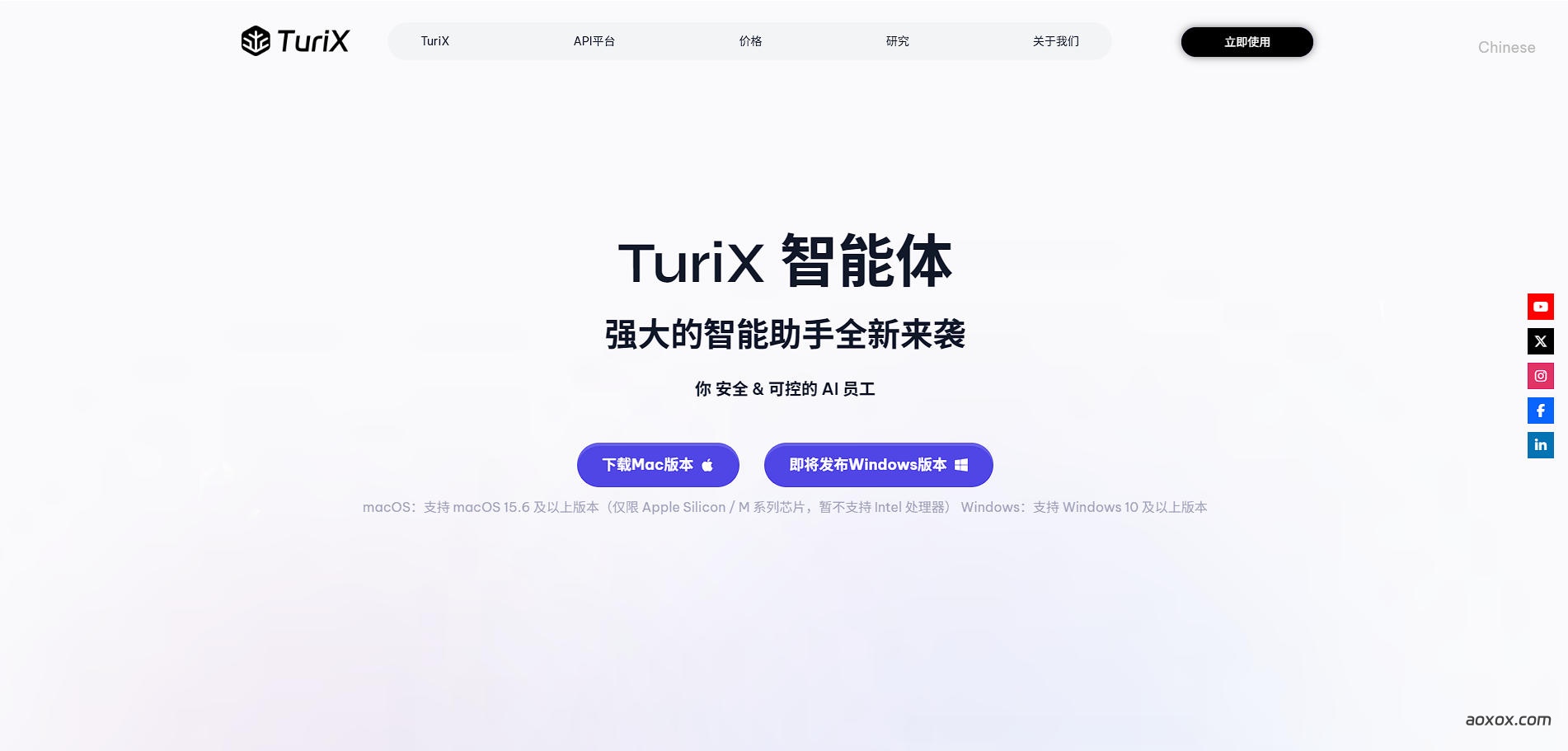 TuriX官网首页